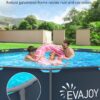 Evajoy 16ft x 48in Metal Frame Swimming Pool Set, Round Above Ground Pool Set with 2000 GPH Sand Filter Pump, Pool Ladder, Ground Cloth, Pool Cover - MadeInUSA