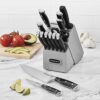 Cuisinart C77WTR-15P Classic Forged Triple Rivet, 15-Piece Knife Set, White
