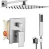 ESNBIA Oil Rubbed Bronze Shower System, Bathroom 12 Inches Rain Shower Head