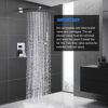 ESNBIA Oil Rubbed Bronze Shower System, Bathroom 12 Inches Rain Shower Head