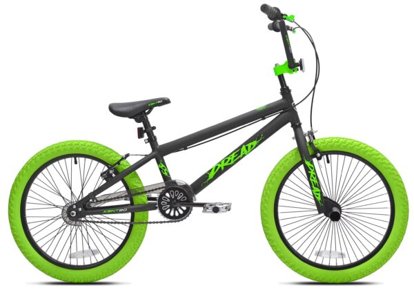 51EBBE82-63DE-FD70-EED7-B1A5C474BBC6 Kent 20 in. Dread BMX Boys Child Bike, Green and Black - MadeInUSA