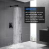 ESNBIA Oil Rubbed Bronze Shower System, Bathroom 12 Inches Rain Shower Head