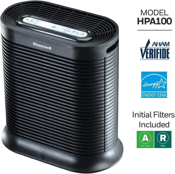 Honeywell HPA100 HEPA Air Purifier, Medium Room (155 sq. ft)