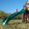 Backyard Discovery 10 Foot Wave Slide, Easy One Piece Installation, Green - MadeInUSA