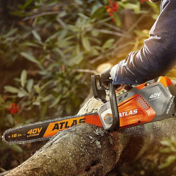 55EE3ABF-ADA9-DF9A-BA74-BD4563A5584D Atlas 40V Brushless Cordless 16 in. Chainsaw - Tool Only - MadeInUSA