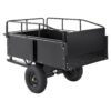 VEVOR Heavy Duty ATV Trailer Steel Dump Cart, 750-Pound 15 Cubic Feet, Garden Utility Trailer with Removable Sides for Riding L - MadeInUSA