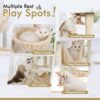 rabbitgoo Cat Tree Cat Tower 61" for Indoor Cats, Multi-Level Cat Condo with Hammock & Scratching Posts for Kittens