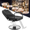 Artist hand Black 360°Barber Chair Heavy Duty Hydraulic Reclining Salon Shampoo Beauty Hair Styling Equipment - MadeInUSA