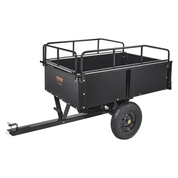 5D018E45-886D-DED0-FB0E-CB4E566046D3 VEVOR ATV Trailer Heavy Duty Steel Dump Cart Tow Behind, 750 lbs 15 Cubic Feet, Garden Utility Trailer Yard Trailers with Removable Sides for Riding - MadeInUSA