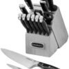 Cuisinart C77WTR-15P Classic Forged Triple Rivet, 15-Piece Knife Set, White