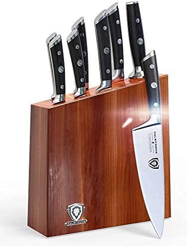 DALSTRONG Knife Block Set - 5 Piece - Gladiator Series - with Modular, Multi-Level Block - German HC Stainless Steel - Premium ABS Polymer Handles - NSF Certified