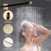 ESNBIA Oil Rubbed Bronze Shower System, Bathroom 12 Inches Rain Shower Head