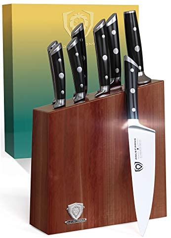 DALSTRONG Knife Block Set - 5 Piece - Gladiator Series - with Modular, Multi-Level Block - German HC Stainless Steel - Premium ABS Polymer Handles - NSF Certified