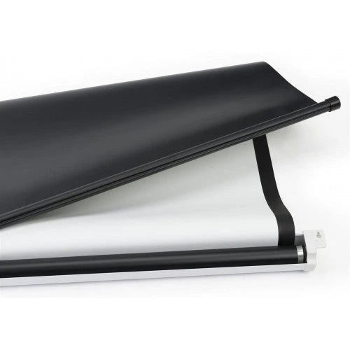 Displays2go, 120 Screening Projector Aluminum, Fiberglass, and PVC Construction  Silver, Black (PRSMAN120)