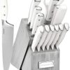 Cuisinart C77WTR-15P Classic Forged Triple Rivet, 15-Piece Knife Set, White