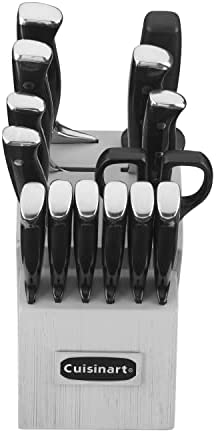 Cuisinart C77WTR-15P Classic Forged Triple Rivet, 15-Piece Knife Set, White
