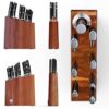 DALSTRONG Knife Block Set - 5 Piece - Gladiator Series - with Modular, Multi-Level Block - German HC Stainless Steel - Premium ABS Polymer Handles - NSF Certified
