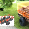 VEVOR Heavy Duty Steel ATV Dump Trailer, 1500-Pound Load Capacity 15 Cubic Feet, Tow Behind Dump Cart Garden Trailer, with Removable Sides and 2 - MadeInUSA