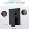 ESNBIA Oil Rubbed Bronze Shower System, Bathroom 12 Inches Rain Shower Head