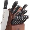 HENCKELS Solution 12-pc Knife Set with Block, Chef Knife, Paring Knife, Steak Knife Set, Grey, Stainless Steel