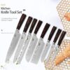XYJ Stainless Steel Kitchen Knives Set 8 Piece Chef Knife Set with Carry Case Bag & Sheath Well Balance Ergonomic Handle