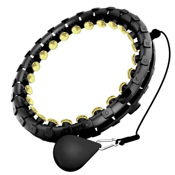 77d4716823984cf69f00923d3b0efc0c Dumoyi Smart Weighted Fit Hoop for Adults Weight Loss, 24 Detachable Knots, 2 in 1 Adomen Fitness Massage