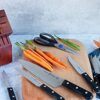 HENCKELS Solution 12-pc Knife Set with Block, Chef Knife, Paring Knife, Steak Knife Set, Grey, Stainless Steel