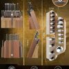 DALSTRONG Knife Block Set - 5 Piece - Gladiator Series - with Modular, Multi-Level Block - German HC Stainless Steel - Premium ABS Polymer Handles - NSF Certified