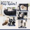 rabbitgoo Cat Tree Cat Tower 61" for Indoor Cats, Multi-Level Cat Condo with Hammock & Scratching Posts for Kittens