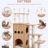 Made4Pets Cat Tree Modern Cat Tower Featuring with Fully Sisal Covering Scratching Posts