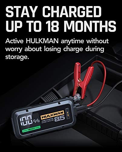 HULKMAN Alpha85 Jump Starter 2000 Amp 20000mAh Car Starter for up to 8.5L Gas and 6L Diesel Engines