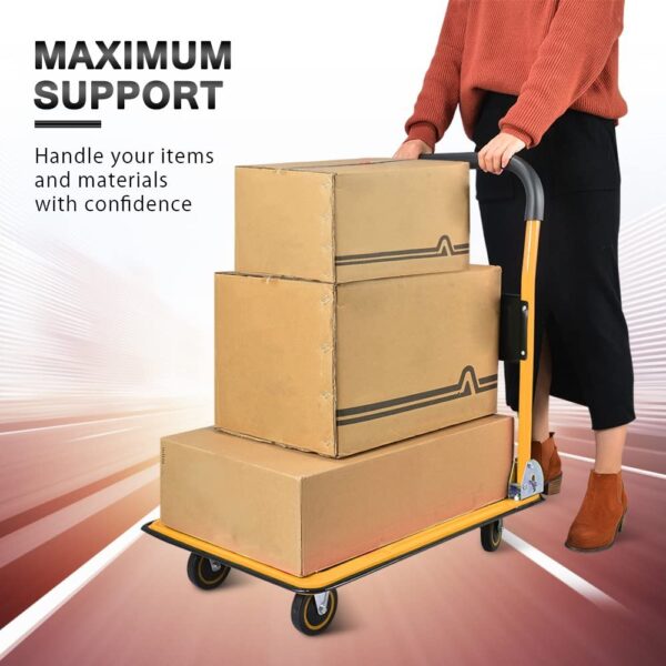 Push Cart Dolly by Wellmax, Moving Platform Hand Truck