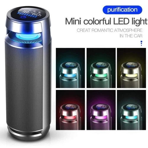 EEEXY USB Car Air Purifier Humidifier Remove PM2.5 Formaldehyde Anion Automotive Purifier Air Cleaning Purifier Aluminum, Gray