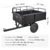 VEVOR Heavy Duty ATV Trailer Steel Dump Cart, 750-Pound 15 Cubic Feet, Garden Utility Trailer with Removable Sides for Riding L - MadeInUSA