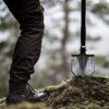 EST Gear Survival Shovel 18-in-1 Military Gear Folding Compact Tactical Entrenching Tool for Camping, Backpacking and Emergencies, Lifetime Replacement