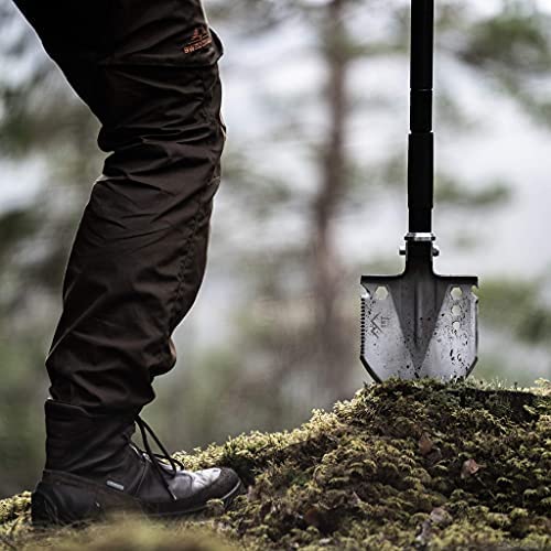 EST Gear Survival Shovel 18-in-1 Military Gear Folding Compact Tactical Entrenching Tool for Camping, Backpacking and Emergencies, Lifetime Replacement