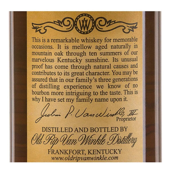 89F40371-8C0E-CC88-1307-50F238C03A03 Old Rip Van Winkle's 10 Year Bourbon - 750 ml bottle - MadeInUSA