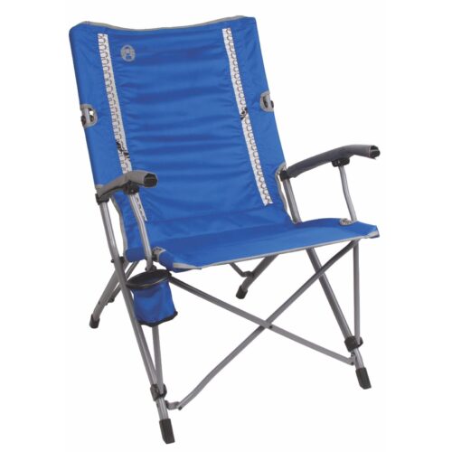 coleman comfort smart interlock adult suspension chair blue