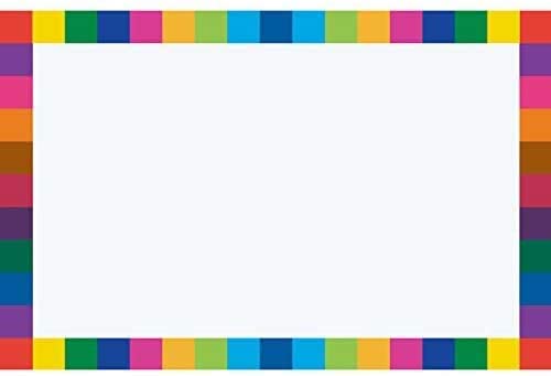 Really Good Stuff Rainbow Name Labels Durable Book and Binder Holders (Set of 12)