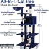 rabbitgoo Cat Tree Cat Tower 61" for Indoor Cats, Multi-Level Cat Condo with Hammock & Scratching Posts for Kittens