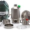 Kelly Kettle Ultimate Scout Kit 41 oz. Stainless Steel Camp Kettle, Lightweight Camping Kettle with Whistle, Camp Stove for Fishing, Hunting, Hiking, Survival Gear