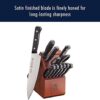 HENCKELS Solution 12-pc Knife Set with Block, Chef Knife, Paring Knife, Steak Knife Set, Grey, Stainless Steel