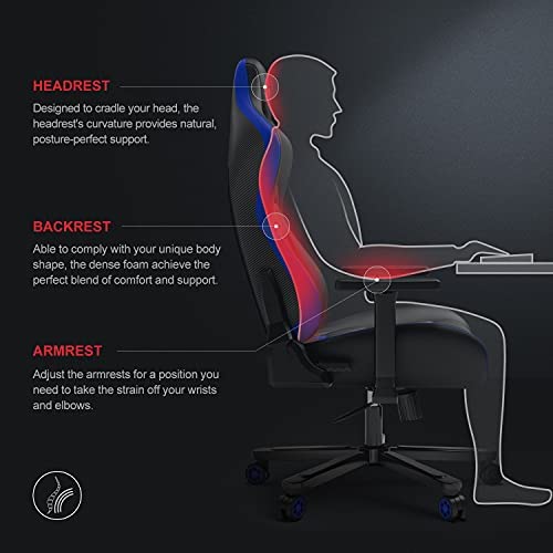 Furgle Gaming Chair, Racing Style High-Back Ergonomic Chair
