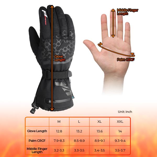 (Free Gift)Kemimoto UTV Motorcycle Snowmobile Heated Gloves