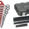 GEARWRENCH 12 Point Ratcheting Combination Wrench Set
