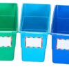 Really Good Stuff Rainbow Name Labels Durable Book and Binder Holders (Set of 12)