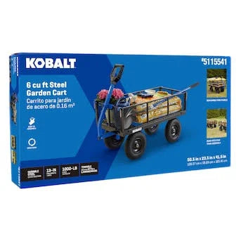 93C1A671-DF39-941A-9E17-AFCE157DDDB4 Kobalt 6-cu ft Steel Yard Cart - MadeInUSA