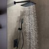 ESNBIA Oil Rubbed Bronze Shower System, Bathroom 12 Inches Rain Shower Head