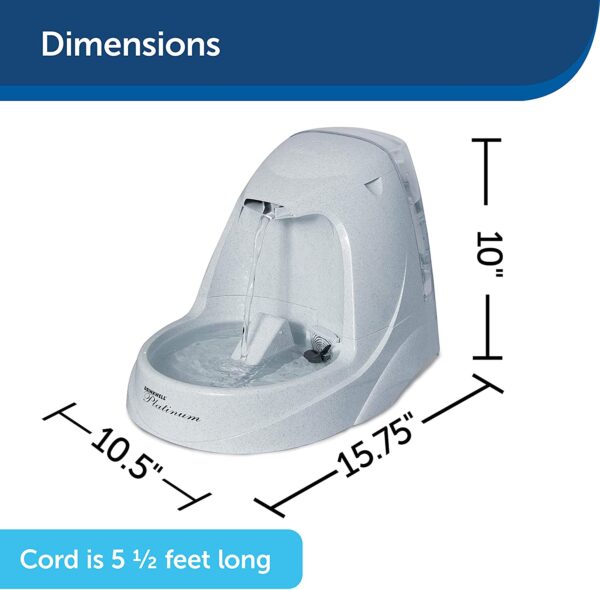 PetSafe Drinkwell Platinum Pet Fountains - Best for Cats and Small to Medium Dogs