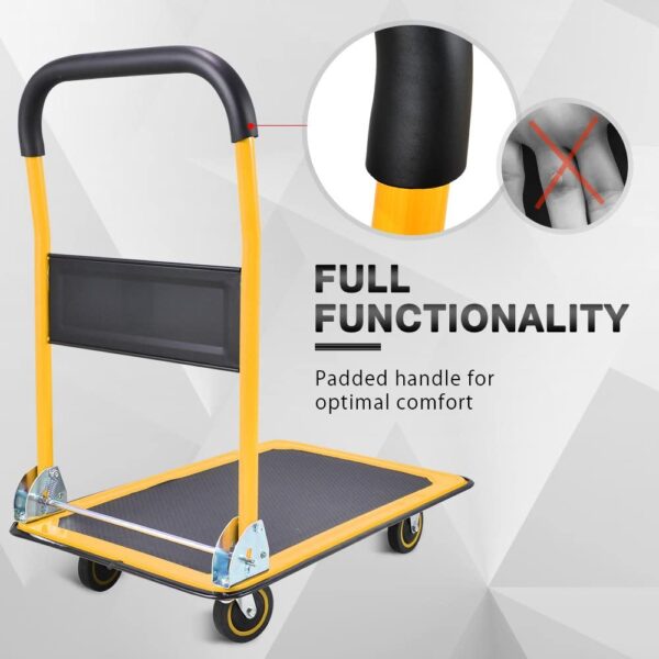 Push Cart Dolly by Wellmax, Moving Platform Hand Truck